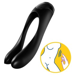 Satisfyer Candy Cane Finger Vibrator Black Satisfyer Candy Cane Finger Vibrator Black