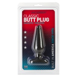 Classic Smooth Butt Plug Medium Black Classic Smooth Butt Plug Medium Black