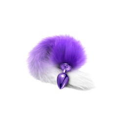 Nixie Metal Butt Plug With Ombre Tail Purple Nixie Metal Butt Plug With Ombre Tail Purple