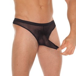Mens Black GString With Penis Sleeve Mens Black GString With Penis Sleeve