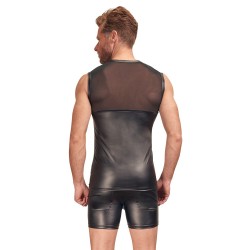 NEK Matte Look Shirt With Chest Harness Black NEK Matte Look Shirt With Chest Harness Black