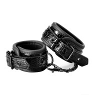 Blaze Luxury Fetish Ankle Cuffs Black Blaze Luxury Fetish Ankle Cuffs Black