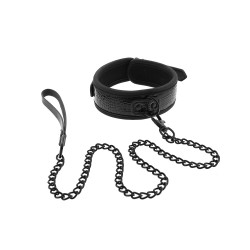 Blaze Luxury Fetish Collar And Leash Black Blaze Luxury Fetish Collar And Leash Black