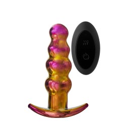Glamour Glass Remote Control Beaded Butt Plug Glamour Glass Remote Control Beaded Butt Plug