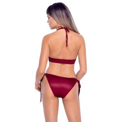 Cottelli Tie Up Bra And Briefs Set Red Cottelli Tie Up Bra And Briefs Set Red