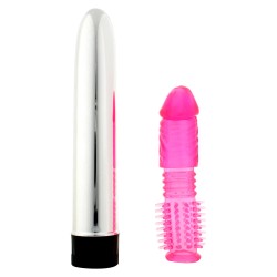 Twinz Vibrator And Sleeve Kit Twinz Vibrator And Sleeve Kit