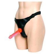 Crotchless Strap On Harness With 2 Dongs Crotchless Strap On Harness With 2 Dongs