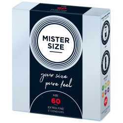 Mister Size 60mm Your Size Pure Feel Condoms 3 Pack Mister Size 60mm Your Size Pure Feel Condoms 3 Pack