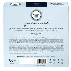 Mister Size 69mm Your Size Pure Feel Condoms 36 Pack Mister Size 69mm Your Size Pure Feel Condoms 36 Pack