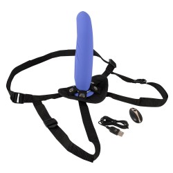 Remote Controlled Vibrating Strap On Purple Remote Controlled Vibrating Strap On Purple