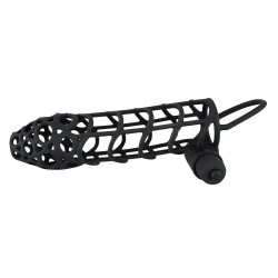 Black Velvet Soft Touch Penis Cage Sleeve And Vibe Black Velvet Soft Touch Penis Cage Sleeve And Vibe