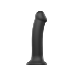 Strap On Me Silicone Dual Density Bendable Dildo Large Black Strap On Me Silicone Dual Density Bendable Dildo Large Black