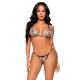Leg Avenue Floral Sheer Bra and GString Black Leg Avenue Floral Sheer Bra and GString Black