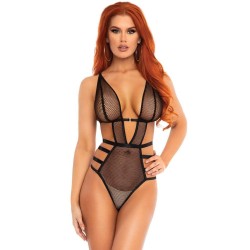 Leg Avenue Fishnet Strappy Gstring Teddy Leg Avenue Fishnet Strappy Gstring Teddy