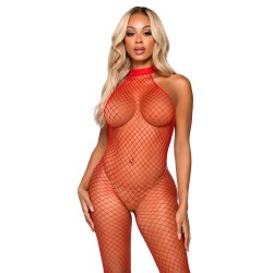 Leg Avenue Racer Neck Bodystocking Red UK 6 to 12 Leg Avenue Racer Neck Bodystocking Red UK 6 to 12