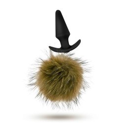 Pom Plugs Brown Fur Pom Pom Butt Plug Pom Plugs Brown Fur Pom Pom Butt Plug