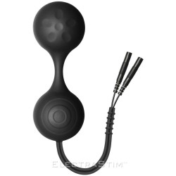 ElectraStim Silicone Noir Lula Electro Jiggle Kegel Balls ElectraStim Silicone Noir Lula Electro Jiggle Kegel Balls