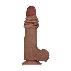 Evolved Real Flex Skin Poseable  Inch Dildo Flesh Brown Evolved Real Flex Skin Poseable  Inch Dildo Flesh Brown