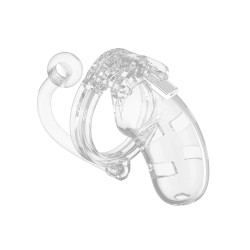 Man Cage 10  Male 3.5 Inch Clear Chastity Cage With Anal Plug Man Cage 10  Male 3.5 Inch Clear Chastity Cage With Anal Plug