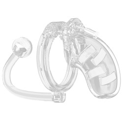 Man Cage 10  Male 3.5 Inch Clear Chastity Cage With Anal Plug Man Cage 10  Male 3.5 Inch Clear Chastity Cage With Anal Plug