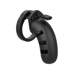 Man Cage 21 Male 4.5 Inch Black Silicone Chastity Cage Man Cage 21 Male 4.5 Inch Black Silicone Chastity Cage