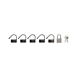 Man Cage Black Spare Locks x5 Man Cage Black Spare Locks x5