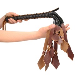 Pain Medieval 12 Tails Italian Leather Whip Pain Medieval 12 Tails Italian Leather Whip