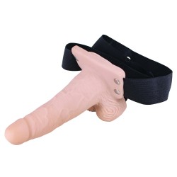 Erection Assistant Hollow Vibrating StrapOn 6 inch Flesh Pink Erection Assistant Hollow Vibrating StrapOn 6 inch Flesh Pink