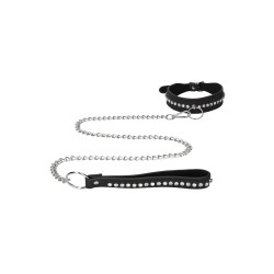 Ouch Diamond Studded Collar With Leash Ouch Diamond Studded Collar With Leash