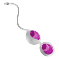 Ovo L1 Silicone Love Balls Waterproof White And Light Violet Ovo L1 Silicone Love Balls Waterproof White And Light Violet