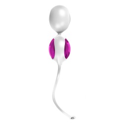 Ovo L1 Silicone Love Balls Waterproof White And Light Violet Ovo L1 Silicone Love Balls Waterproof White And Light Violet