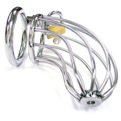 Rouge Stainless Steel Chasity Cock Cage With Padlock Rouge Stainless Steel Chasity Cock Cage With Padlock