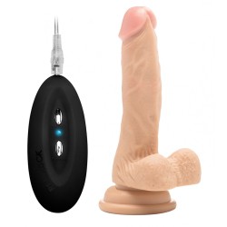 RealRock 7 Inch Vibrating Realistic Cock With Scrotum RealRock 7 Inch Vibrating Realistic Cock With Scrotum