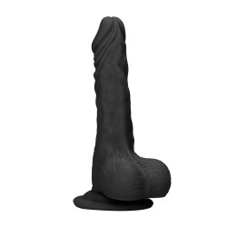 RealRock 9 Inch Dong With Testicles Black RealRock 9 Inch Dong With Testicles Black
