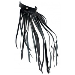 The Red Leather Fringe Necklace Collar The Red Leather Fringe Necklace Collar