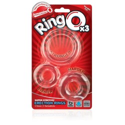 Screaming O RingO x3 Clear Cock Rings Screaming O RingO x3 Clear Cock Rings