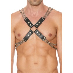 Heavy Duty Leather And Chain Body Harness Heavy Duty Leather And Chain Body Harness