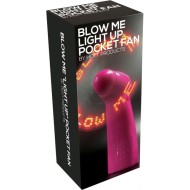 Blow Me Light Up Pocket Fan Pink Blow Me Light Up Pocket Fan Pink