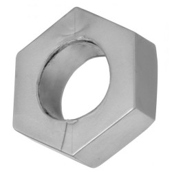 Master Series Silver Hex Heavy Duty Cock Ring and Ball Stretcher Master Series Silver Hex Heavy Duty Cock Ring and Ball Stretcher