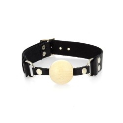 Leather Gag With Wooden Ball Leather Gag With Wooden Ball