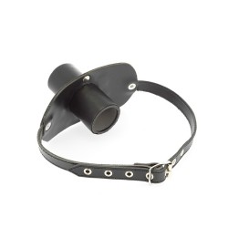 Leather Gag With Urine Tube Leather Gag With Urine Tube