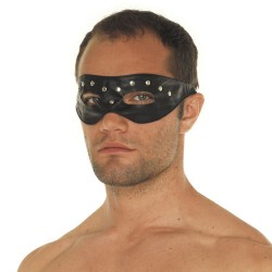 Leather Open Eye Mask With Rivets Leather Open Eye Mask With Rivets